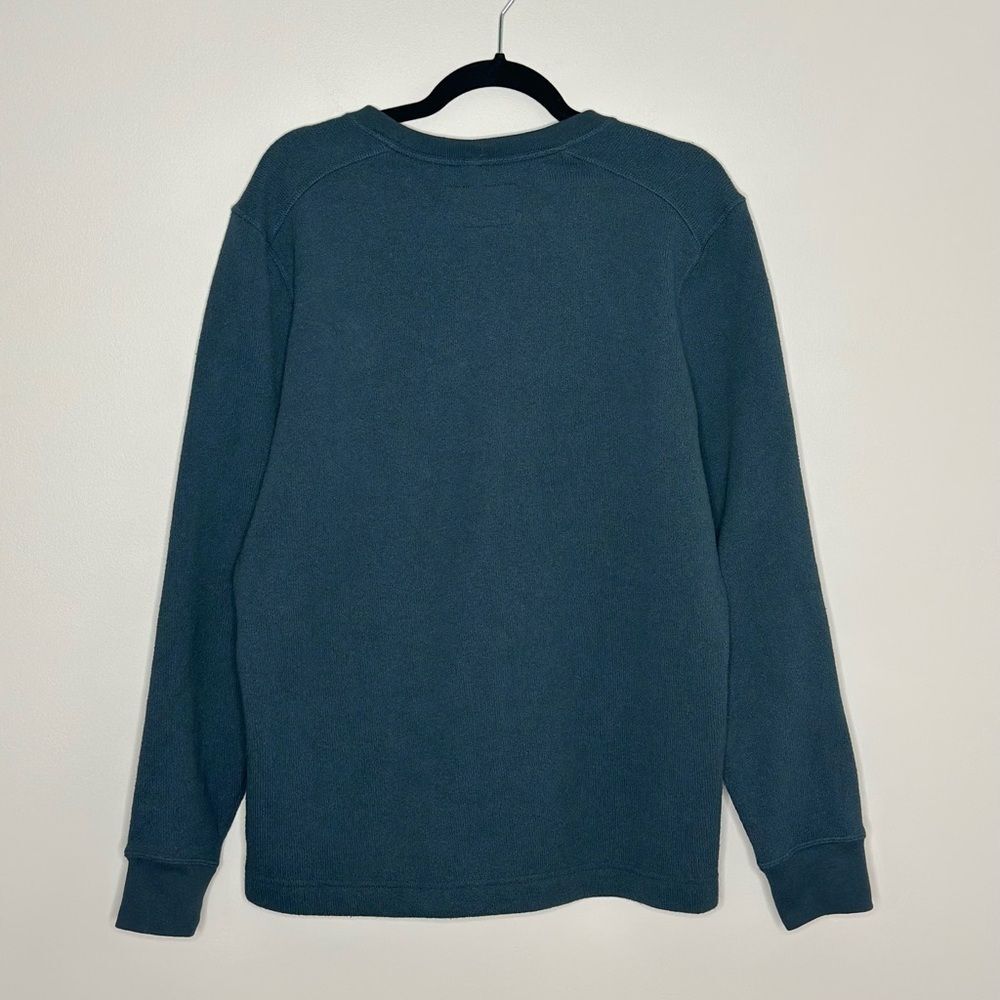 American Giant Men's Sweater Sweatshirt Crewneck Fleece Lined Blue Size Medium - Picture 2 of 6